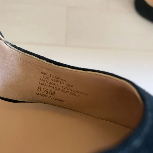 INC International Concepts Black Suede Heels - Picture 5 of 5